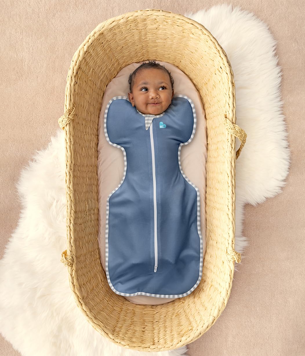 love to dream swaddle up denim baby sleeping soundly in a comfortable sleep sack