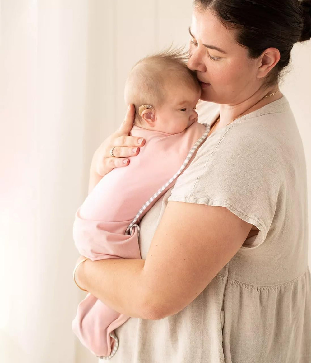 Love to Dream Swaddle UP snug shoulder-to-hip fit keeps arms-up safely