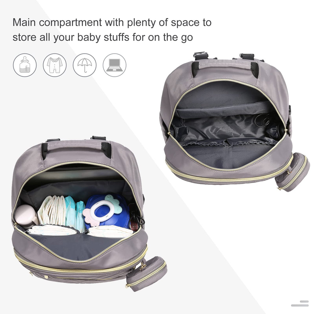 LOVEVOOK built-in laptop pocket fits 15.6-inch laptops.