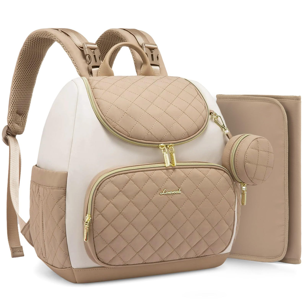 LOVEVOOK Mini Diaper Bag Backpack with top opening for quick access on outings.