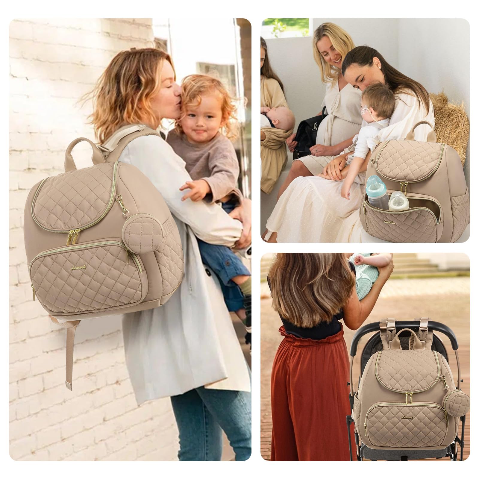 LOVEVOOK removable pacifier pouch provides secure, easy-access storage.
