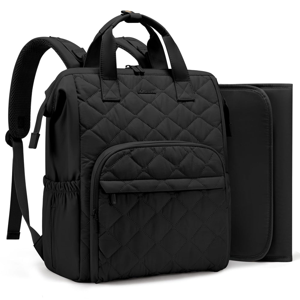 LOVEVOOK small diaper bag backpack front view shows compact, stylish daily companion.