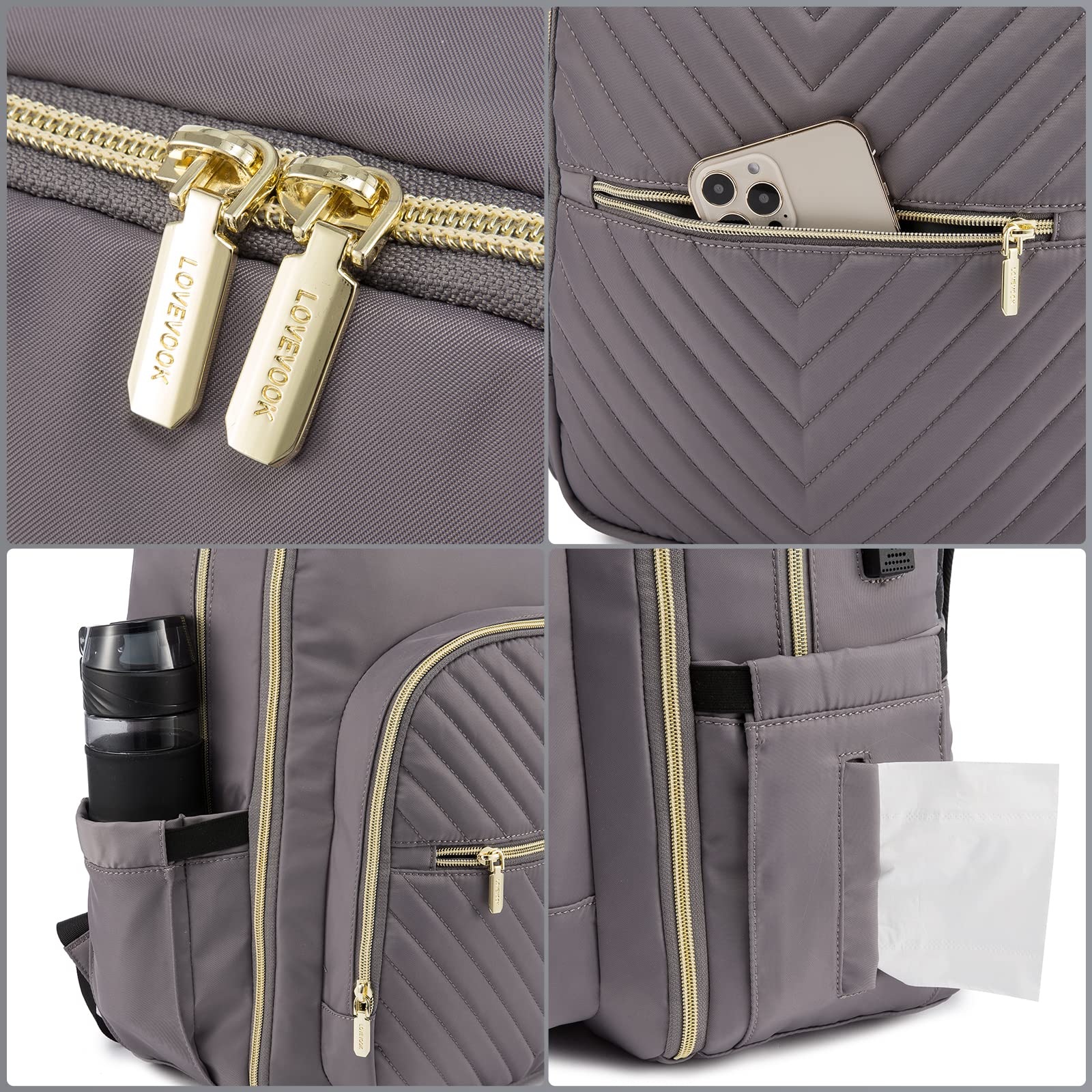 LOVEVOOK stroller straps and anti-theft pocket for parent mobility.