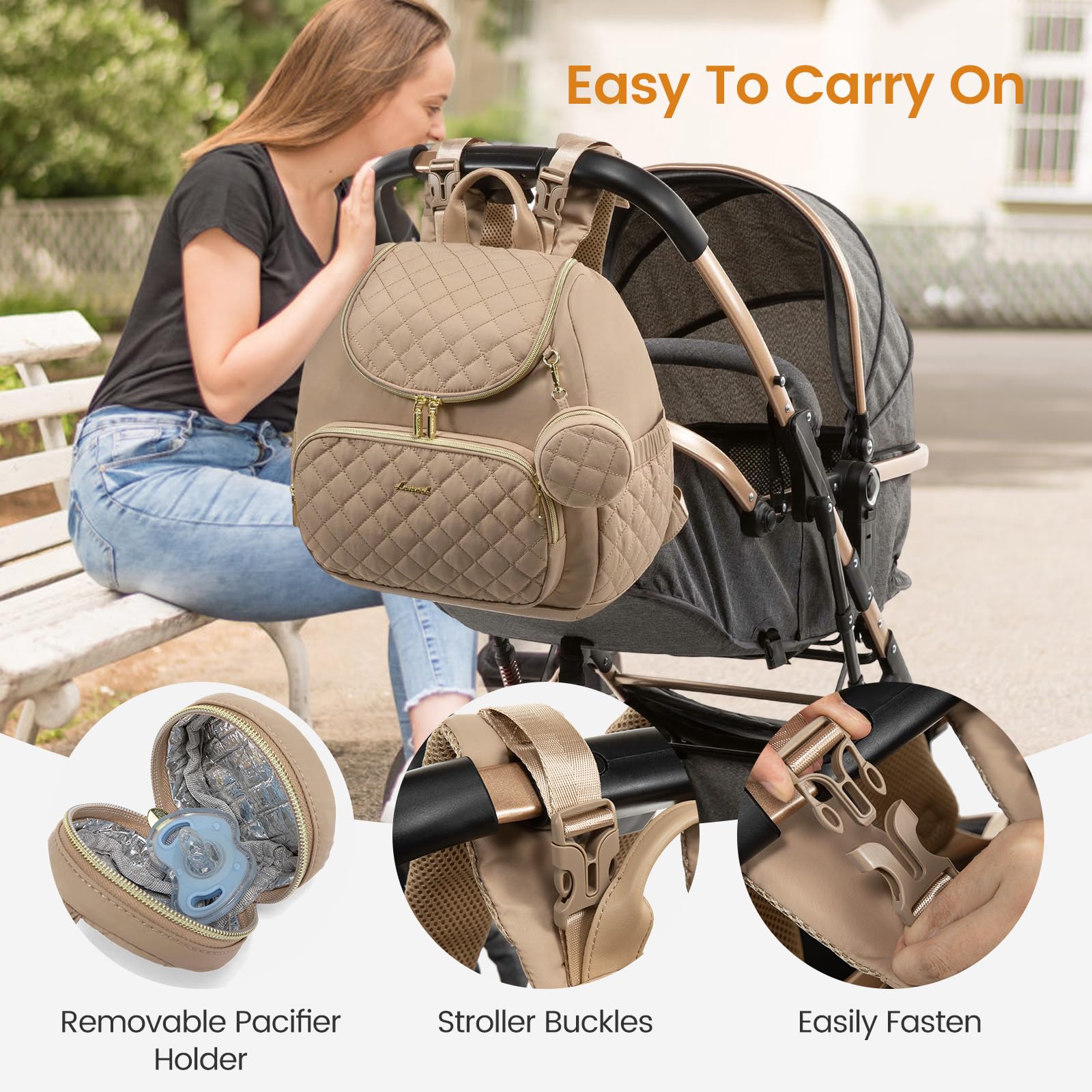 LOVEVOOK waterproof fabric and durable zippers endure daily wear and tear.