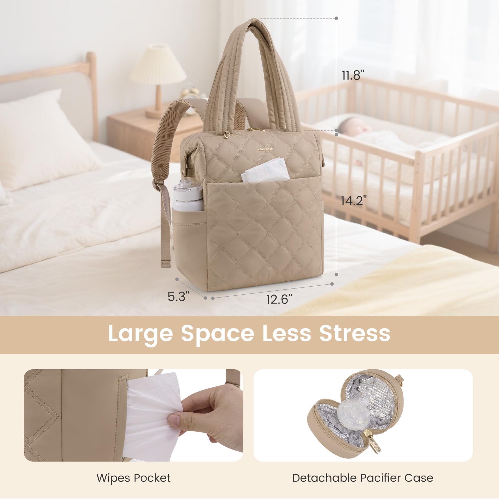 LOVEVOOK detachable pacifier case keeps small items organized.