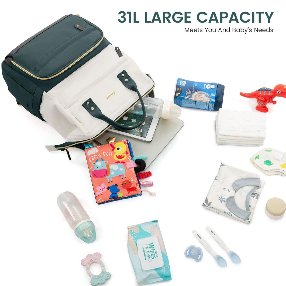 LOVEVOOK diaper bag features durable stitching for long lasting use