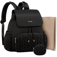 LOVEVOOK diaper bag backpack front view, stylish and roomy for essential items.