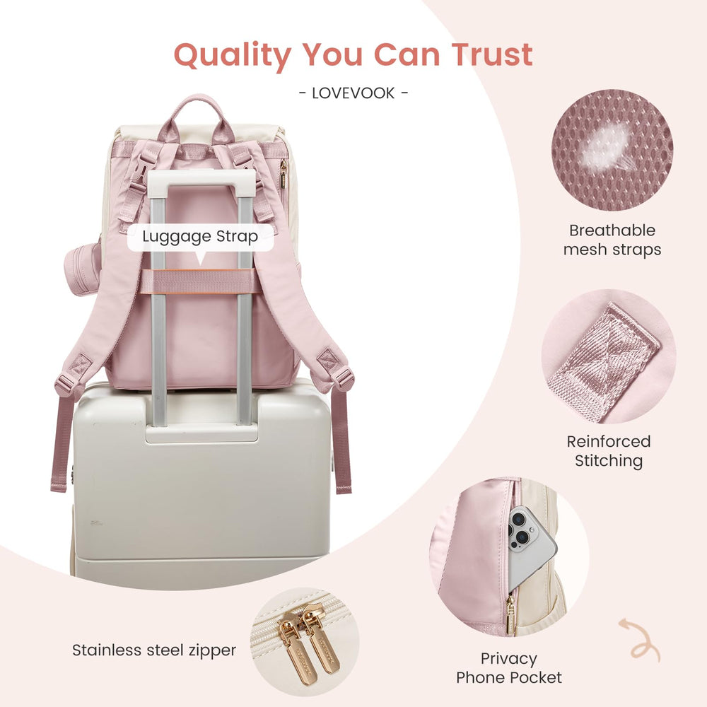LOVEVOOK pink insulated bottle pockets keep beverages at the right temperature