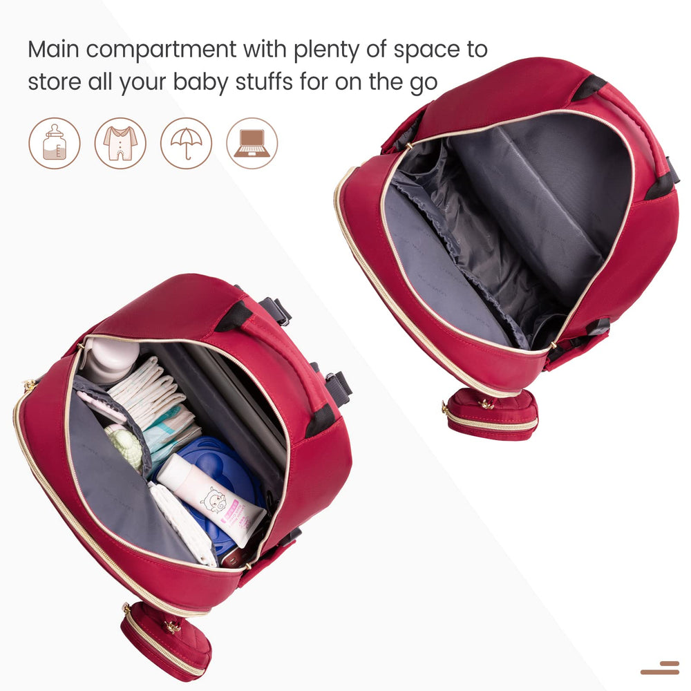 LOVEVOOK diaper bag backpack stroller straps for hands-free travel