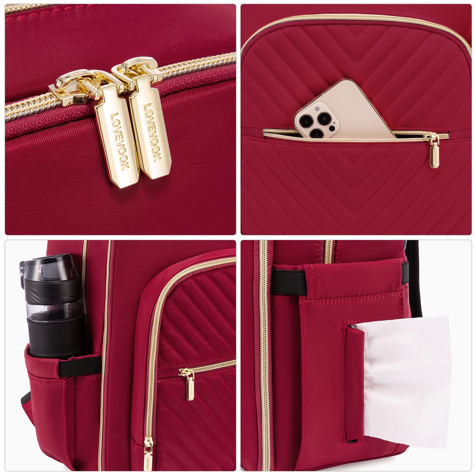 LOVEVOOK diaper bag backpack unisex design suitable for mom or dad