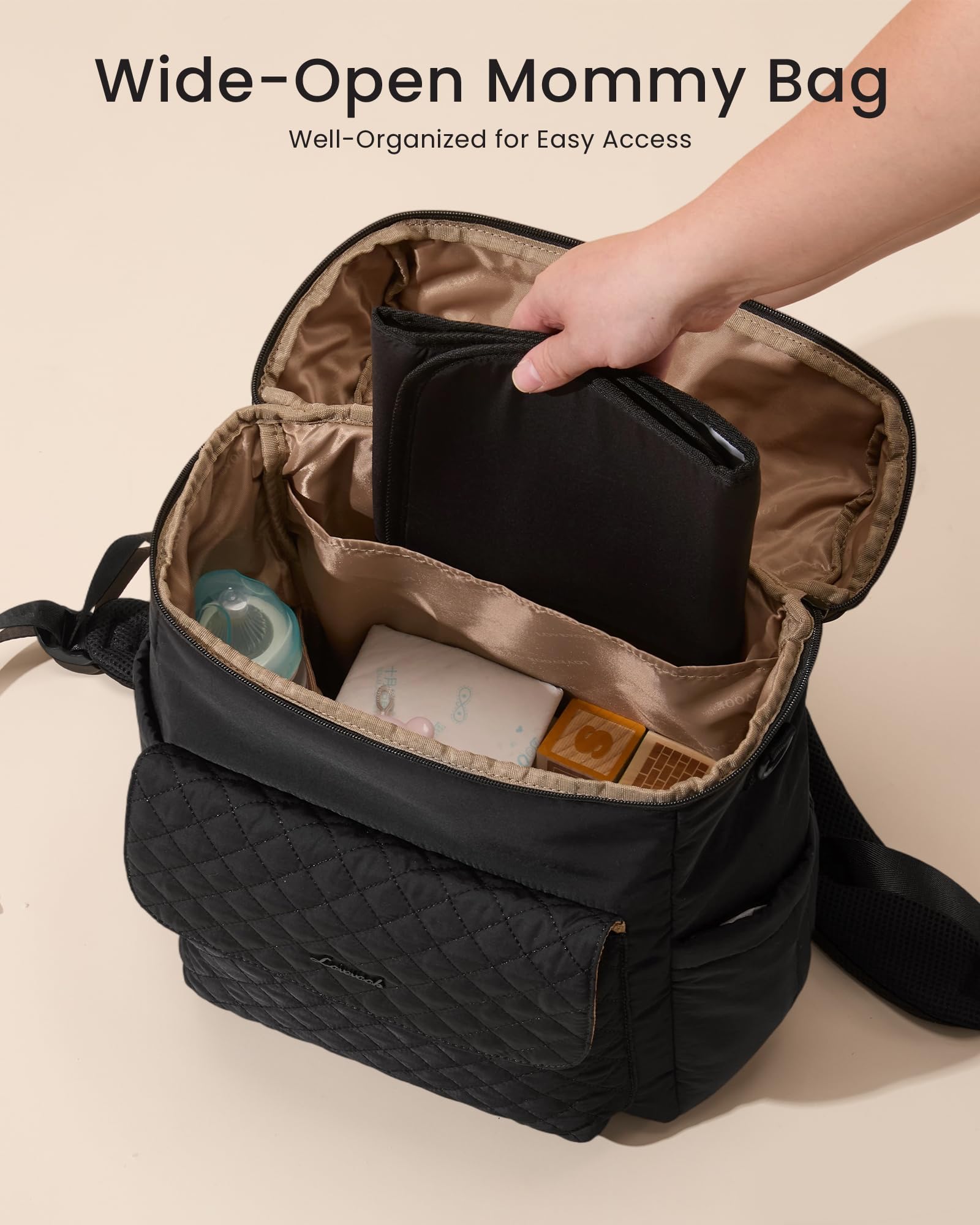 LOVEVOOK front magnetic pocket for quick-access items.