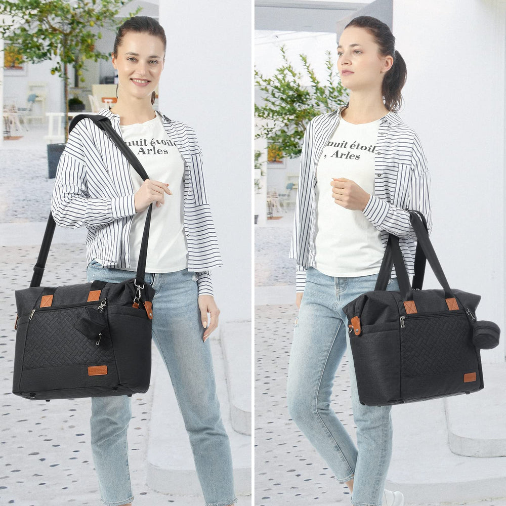 LOVEVOOK diaper bag tote luggage sleeve simplifies travel with hands-free mobility