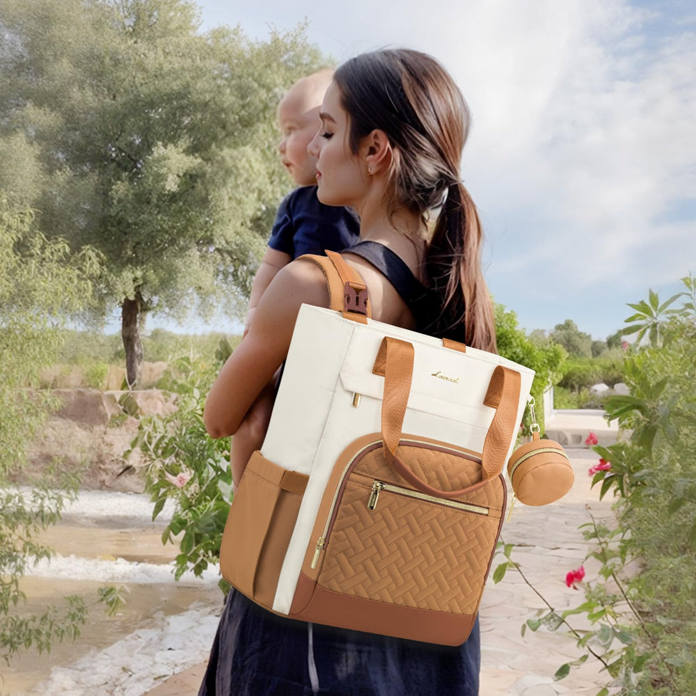 LOVEVOOK diaper bag backpack with foldable changing pad for on-the-go changes