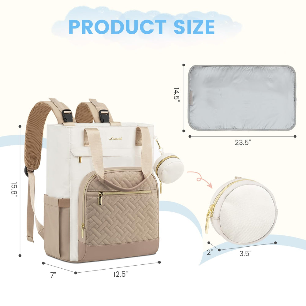 LOVEVOOK diaper bag backpack includes pacifier box for quick access