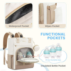 LOVEVOOK diaper bag backpack with stroller strap for easy on-the-go mobility