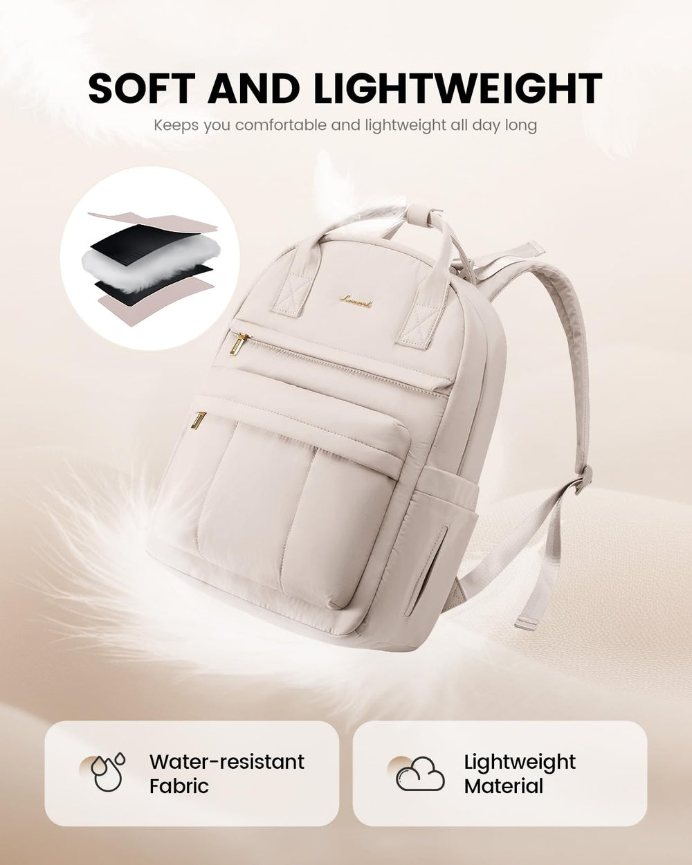 LOVEVOOK diaper bag backpack changing pad waterproof for quick clean diaper changes