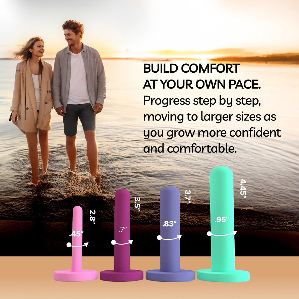 Loving Sex Bliss Comfort Kit progressive sizes support gradual progression for comfortable exploration