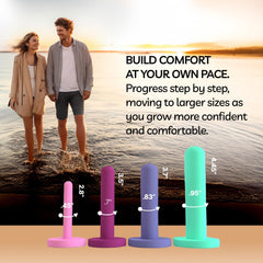 Loving Sex Bliss Comfort Kit progressive sizes support gradual progression for comfortable exploration