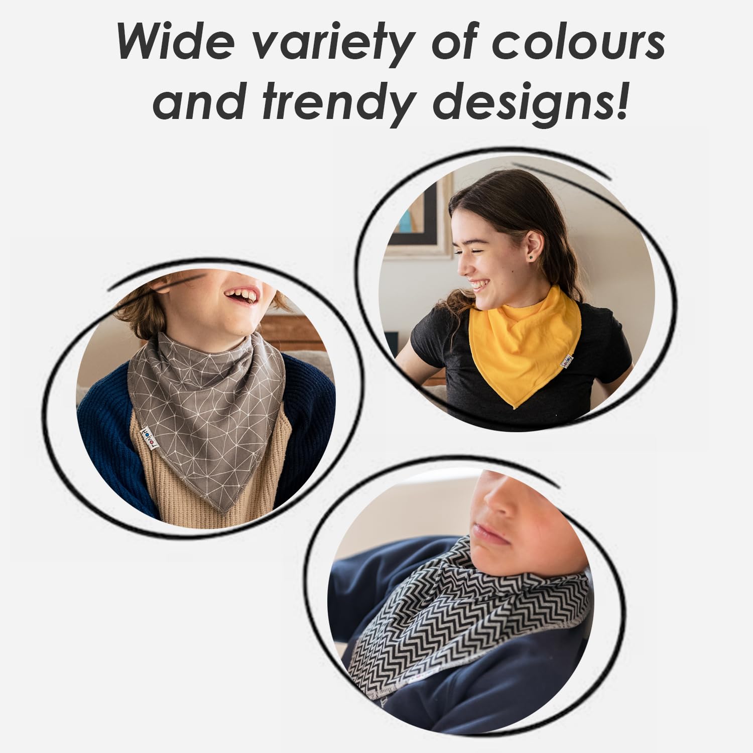 Lovjoy large bandana bib waterproof back helps keep outfits dry