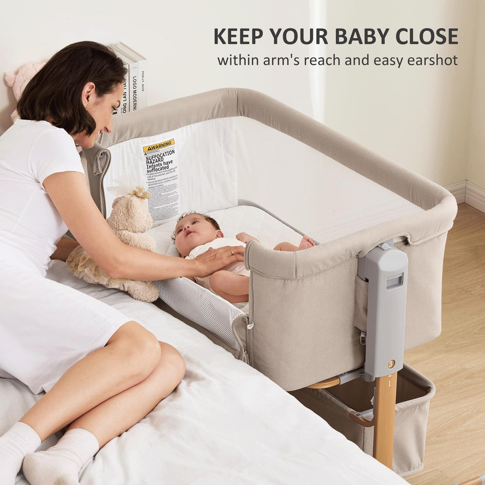 LovliTod Baby bassinet in rocking mode to soothe your little one.