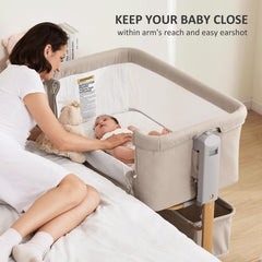 LovliTod Baby bassinet in rocking mode to soothe your little one.