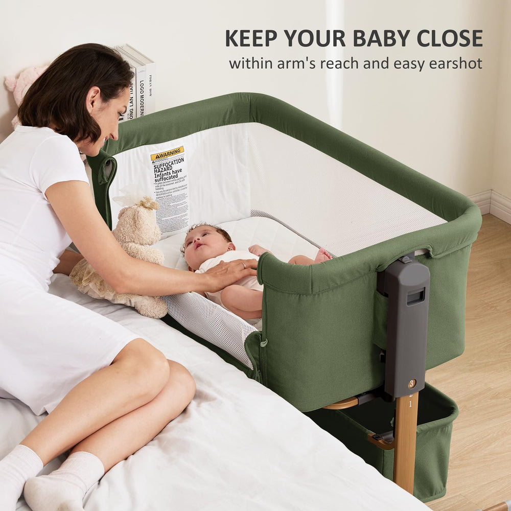 LovliTod Baby bassinet in rocking mode soothing with gentle motion