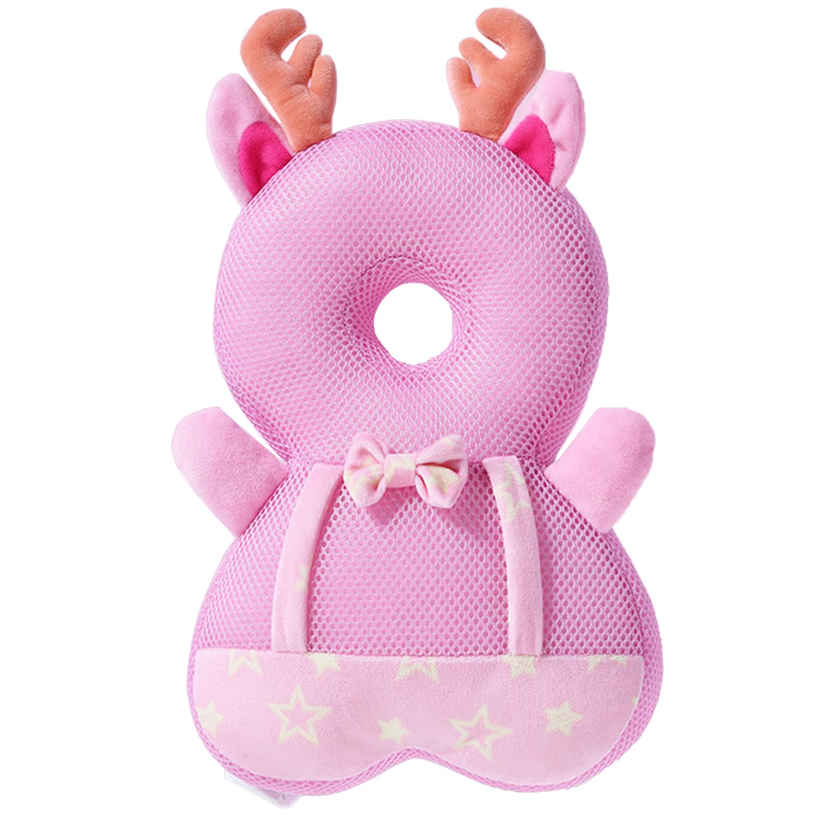 LOVOERNO baby head protector backpack front view, lightweight protection for toddler steps.