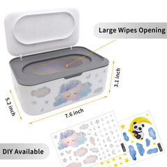 Lovppy grey baby wipes dispenser pair for nursery convenience