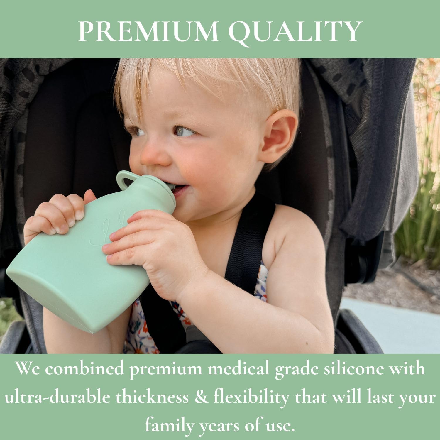 High-grade nontoxic silicone used in Palmetto Pouch