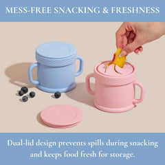 Lowcountry Littles silicone snack cup in durable, flexible material.