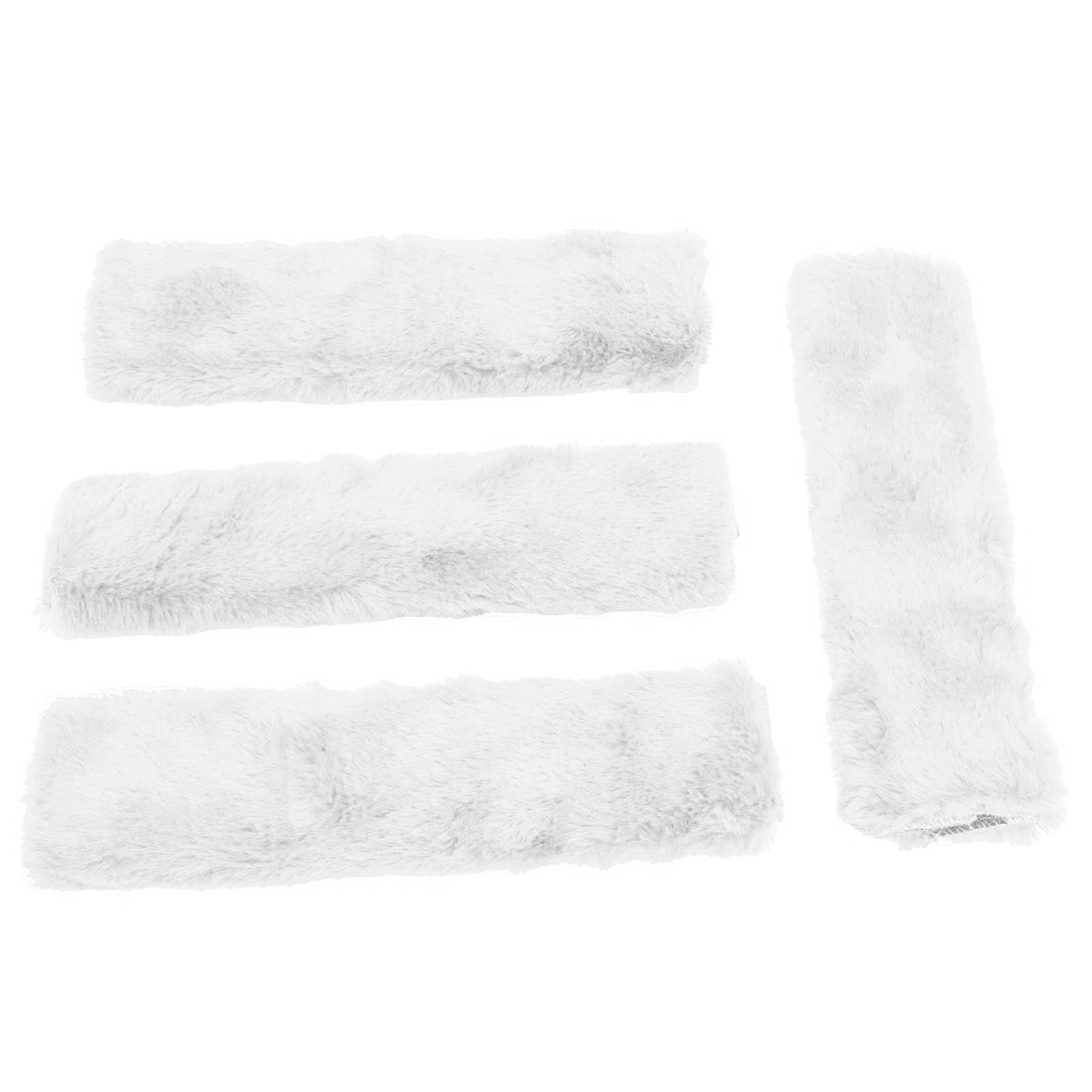 LoyaGour 4Pack seatbelt covers with soft fur padding for comfortable car rides.