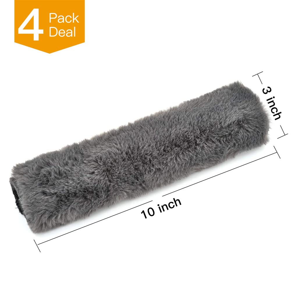 LoyaGour infant car-seat strap pads grey soften rough edges for newborns.