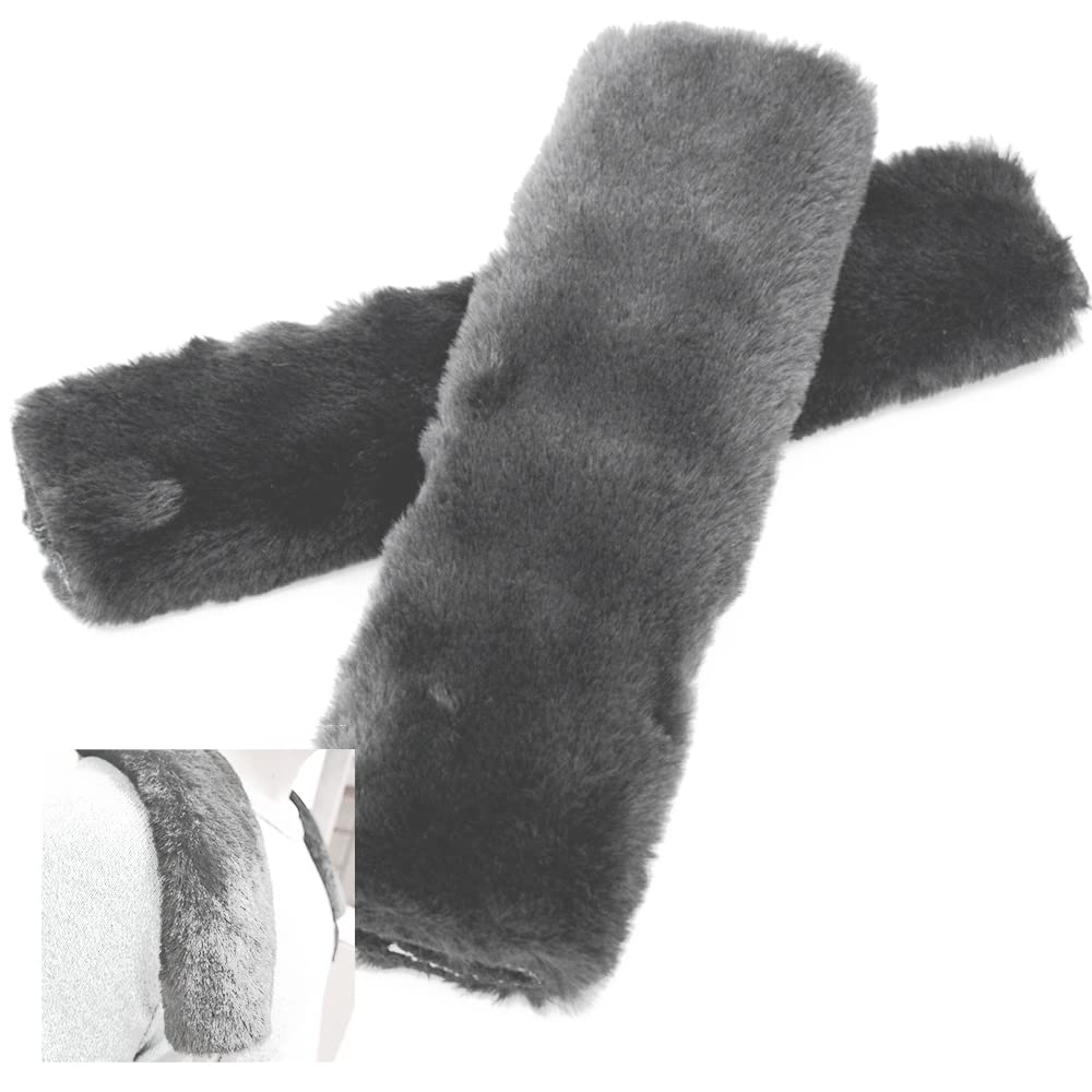 LoyaGour seatbelt cushion grey padding enhances ride comfort for children.