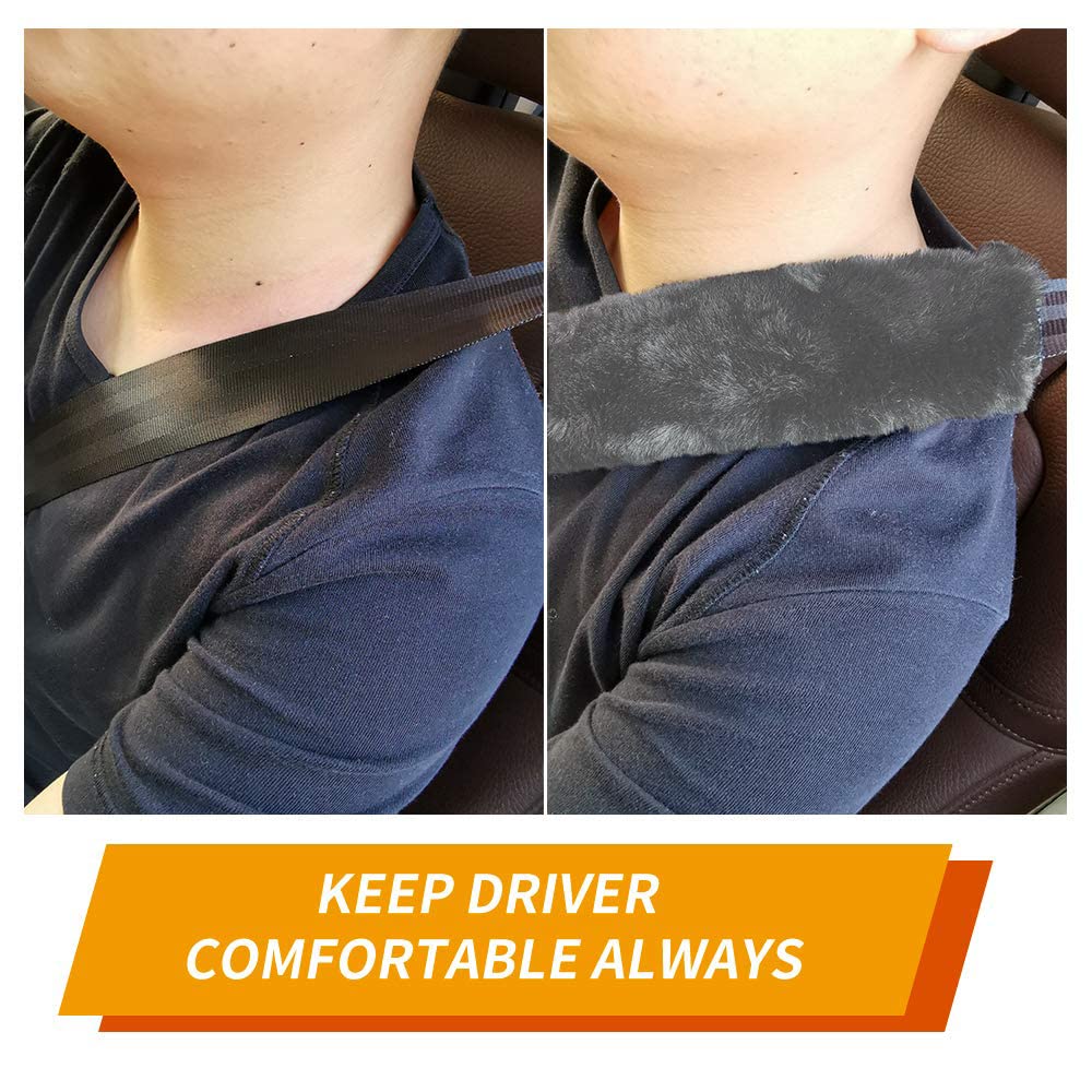 LoyaGour travel strap cover grey easy Velcro attachment for quick fit.