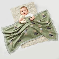 Loyfoky breathable cotton knit showcases stretchy material for secure swaddles.
