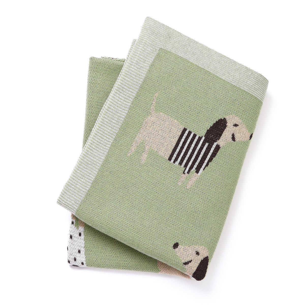 Loyfoky baby blanket dachshund pattern offers soft cotton comfort for newborns.