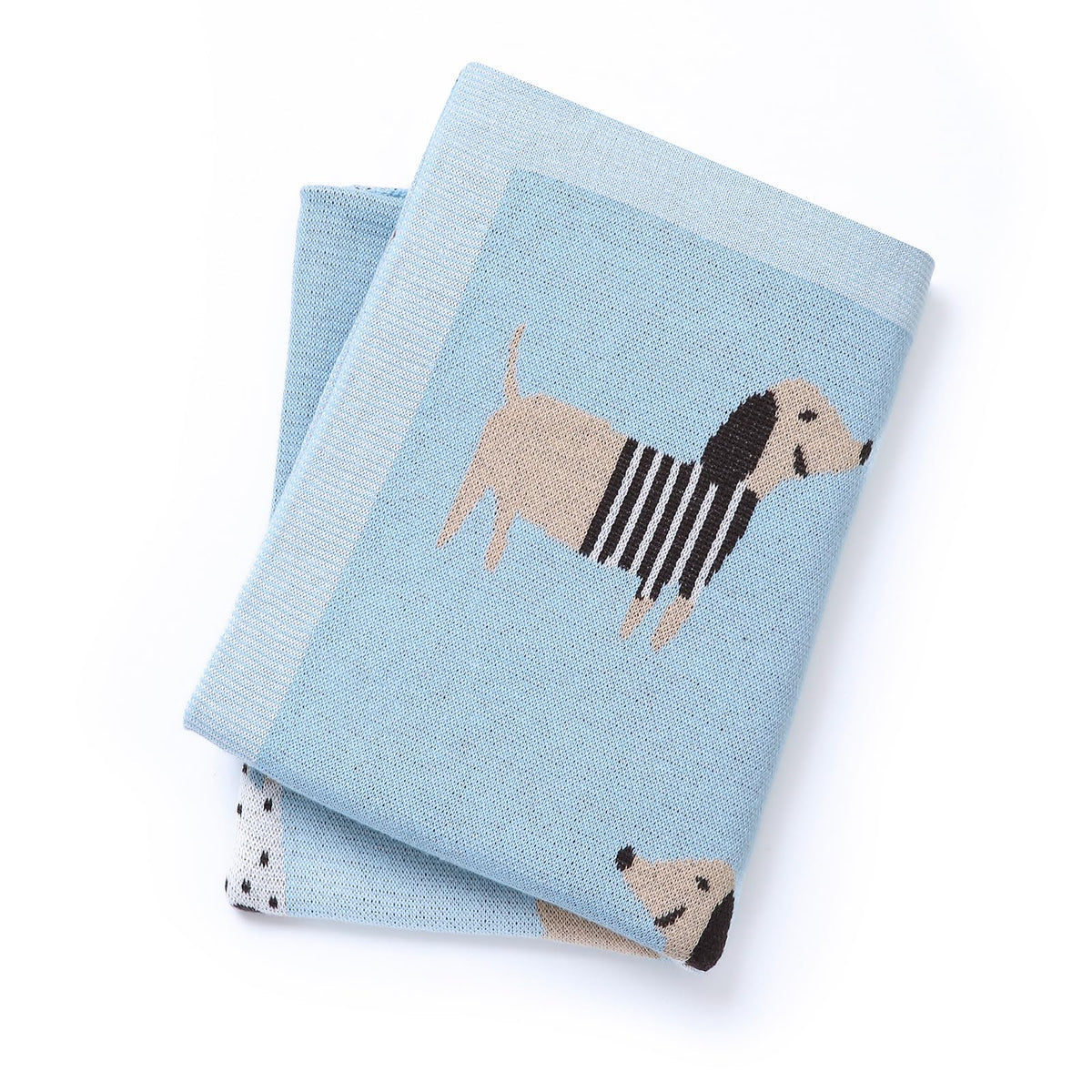 Loyfoky dachshund-pattern blanket for cozy baby cuddles and nursery decor