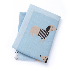 Loyfoky dachshund-pattern blanket for cozy baby cuddles and nursery decor