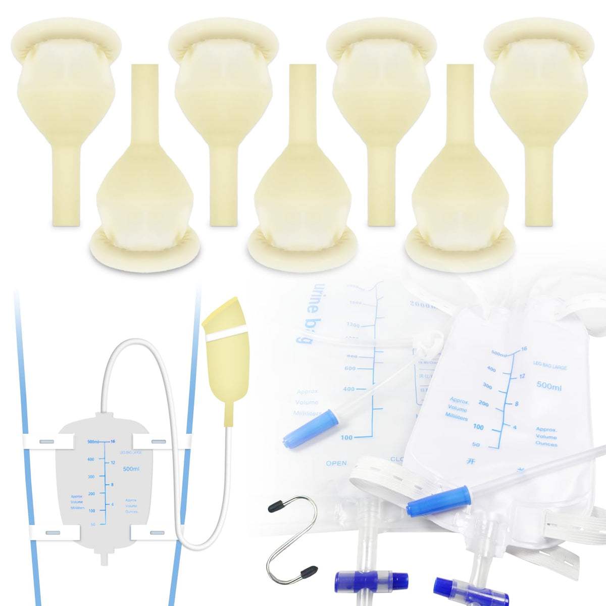 LP-sunshine latex catheter external set shows secure, comfortable fit for daily wear.