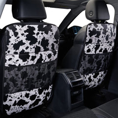 LSBS cow print kick mat back protector shields seats from scuffs and dirt.