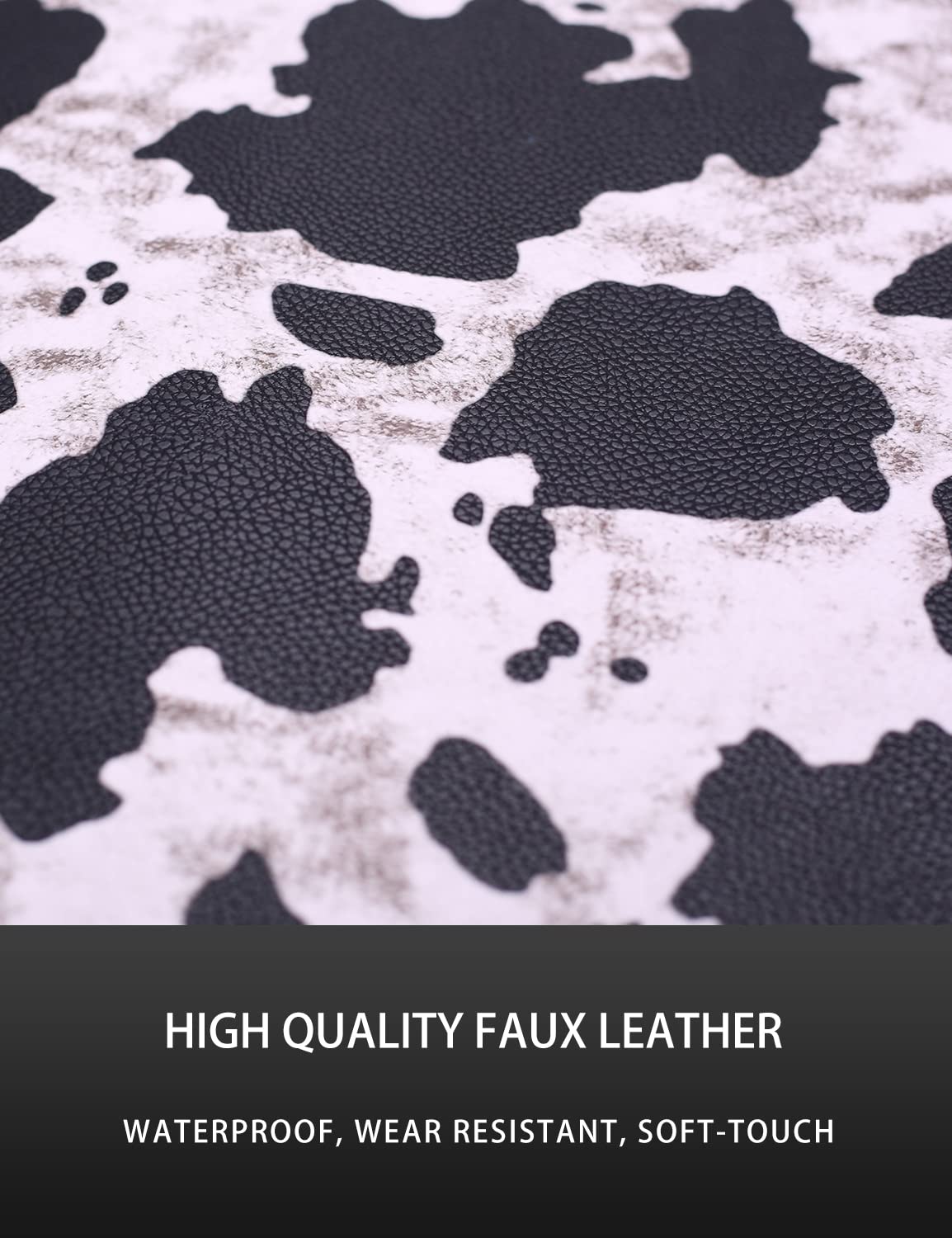 LSBS cow print kick mat finish resists wear for long-lasting use.