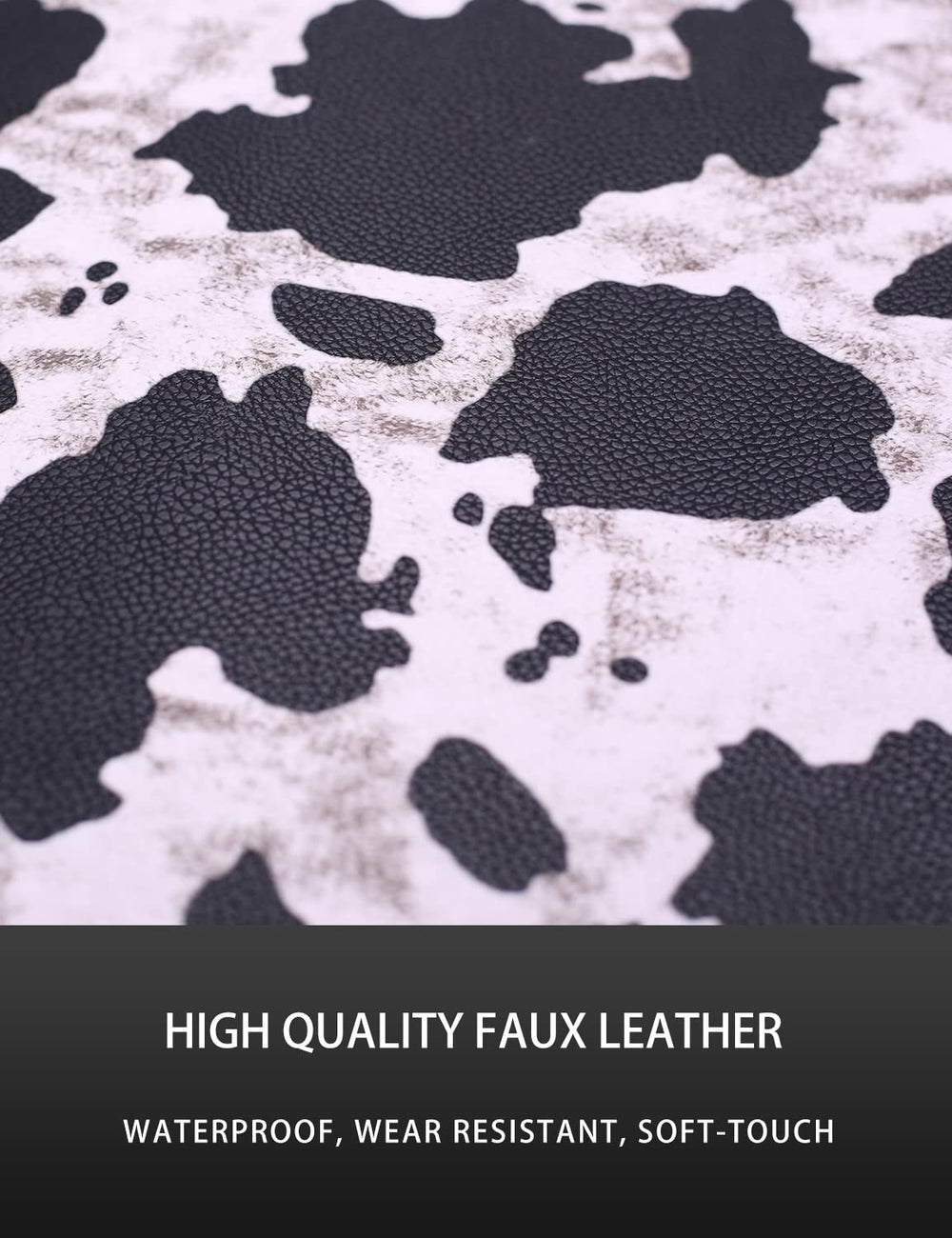 LSBS cow print kick mat finish resists wear for long-lasting use.