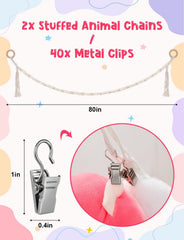 LSLYHTC chain with 40 metal clips for secure hanging