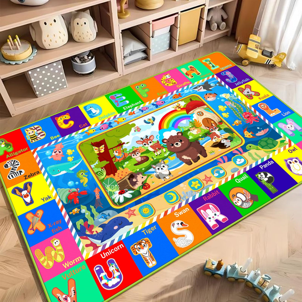 LTKOUGFAM foldable baby play mat shown rolled for portable storage