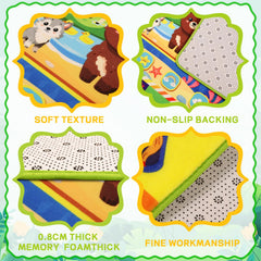 LTKOUGFAM non-slip backing keeps the mat secure during active play