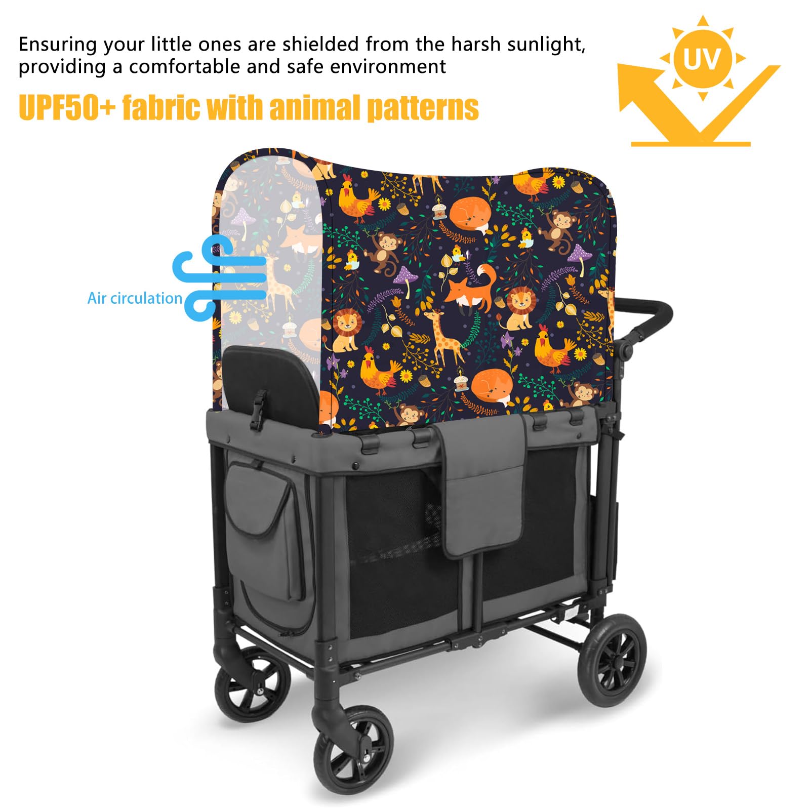 LUAATT lightweight sun shade adds shade without extra weight