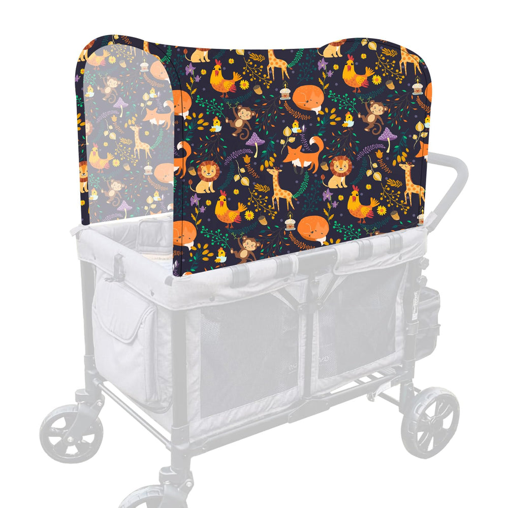 LUAATT stretchy panoramic canopy animal pattern fits Wonderfold W2/W4 for sun protection