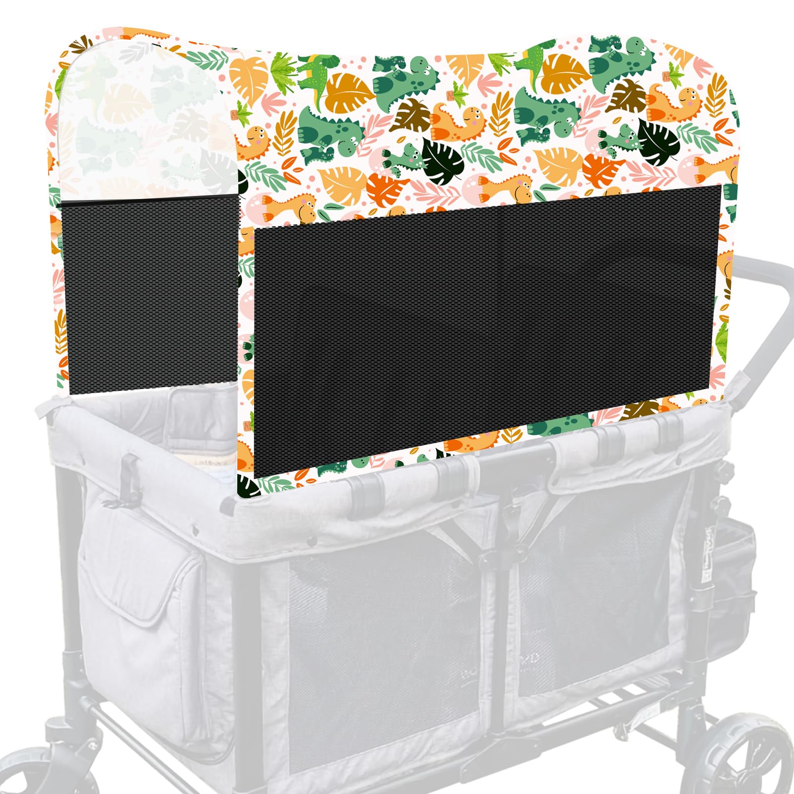 LUAATT Stretchy Panoramic Canopy on Wonderfold W2 with UPF50+ protection and shade