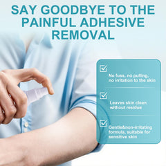 Luanerl ostomy supplies adhesive remover in action on skin