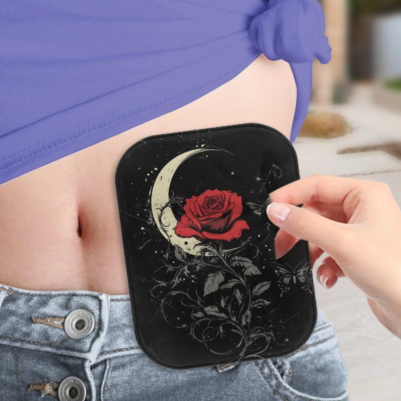 Luarisgur ostomy cover fabric close-up shows soft texture.